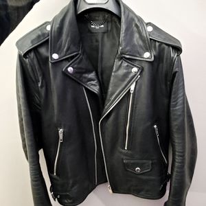 The Kooples Leather Moto Jacket Black Small